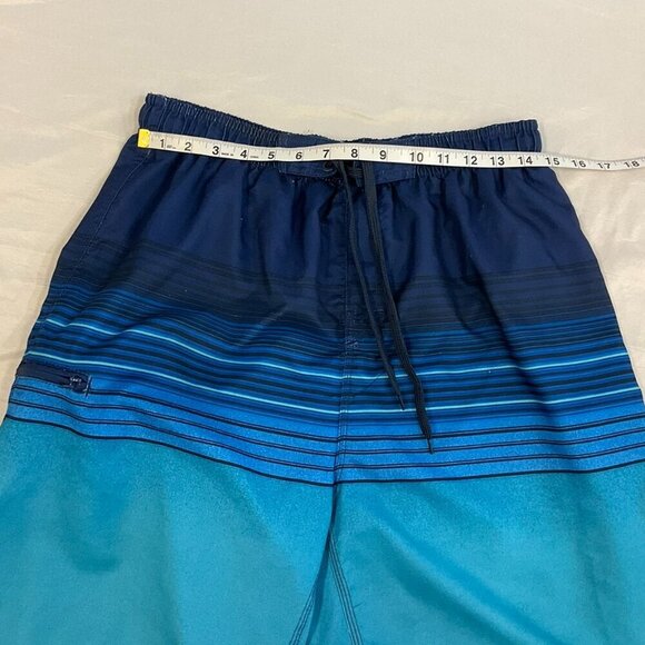 BURNSIDE Men's Size M Multi-Blue Colored Board Shorts Bathing Suit - Picture 4 of 9